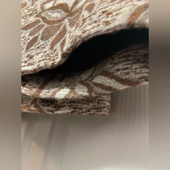 NINE WEST BROWN CREAM FLORAL SUIT JACKET SIZE 16 - Picture 6 of 7